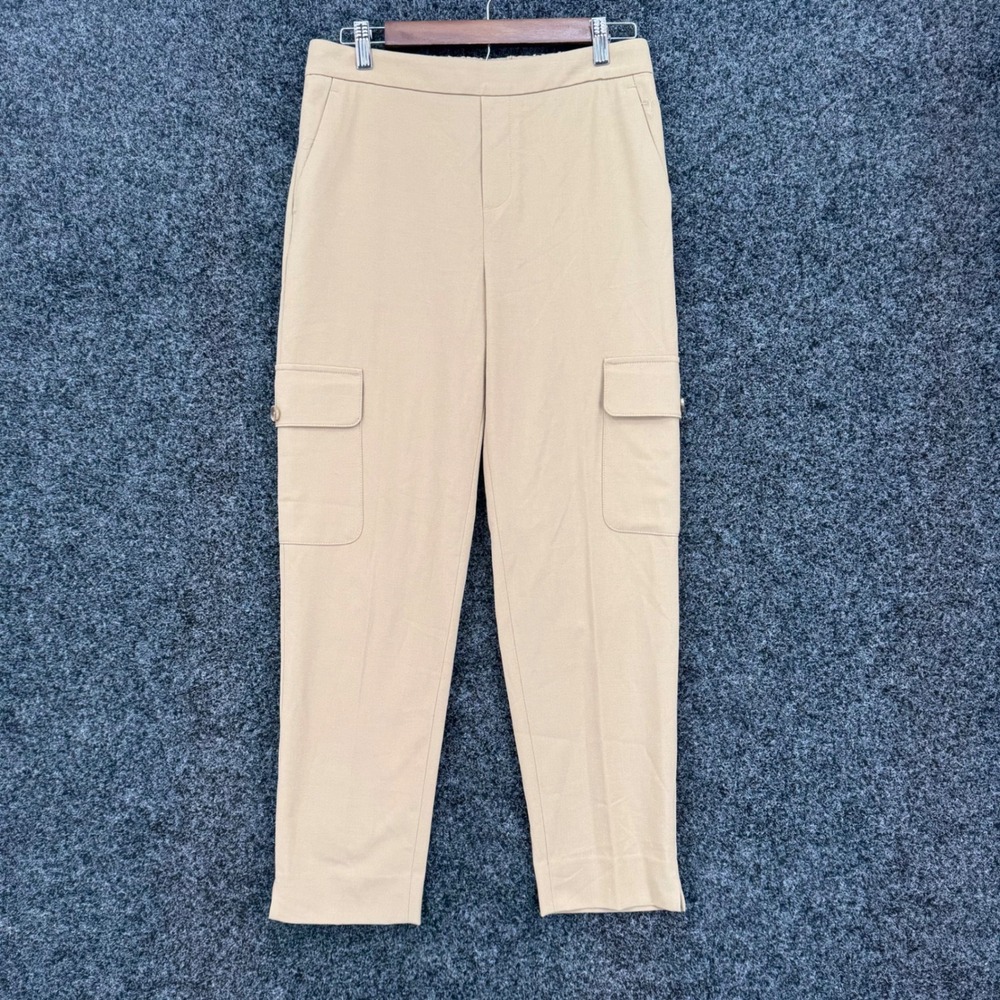 Banana Republic Hayden Pant Womens 6 Tan Khaki Cargo Tapered Stretch Trousers